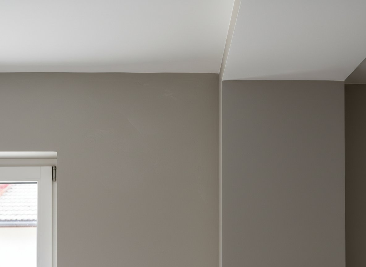 Sauber ausgeführte Wand- und Deckenflächen im Detail